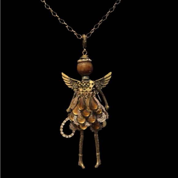 Unique Antique Bronze Angel Pendant JK - Picture 2 of 8